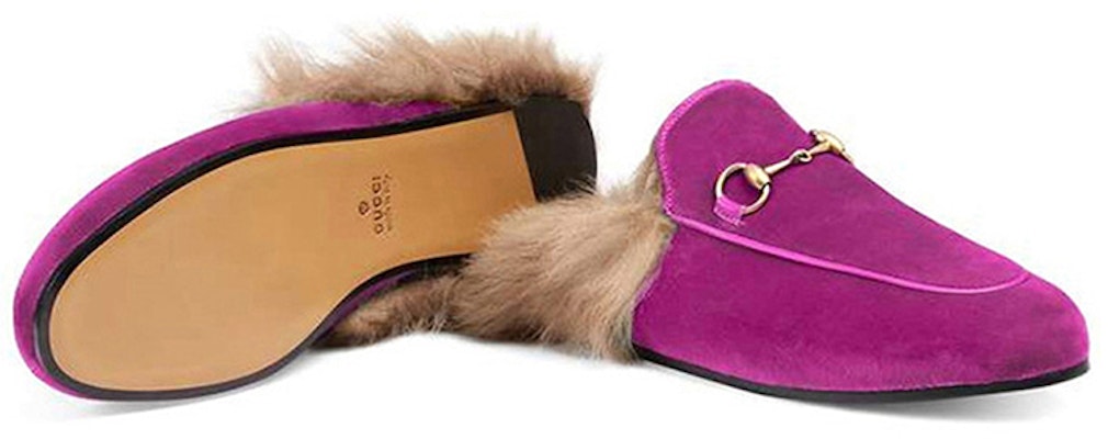 (Women) Gucci Princetown Velvet Fur Lined 'Fucsia' 448657-K4D50-5682 Shop (Women) Gucci Princetown Velvet Fur Lined 'Fucsia' 448657-K4D50-5682