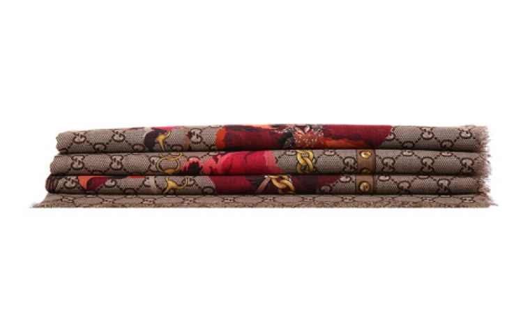 (Women) Gucci Print Shawl Brown for Women 508797-3G200-5179 圖 3