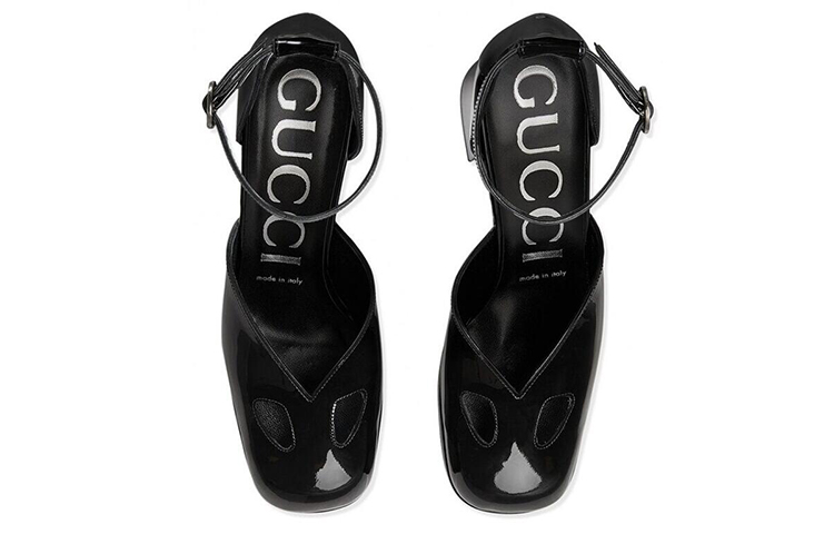 Lookbook (W) 古驰黑扣方跟高跟鞋 637143-BNC00-1000