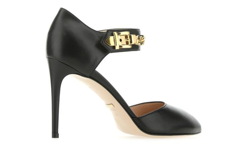 Shop (Women) Gucci Pumps 'Black Pointed-Toe Buckle Stiletto' 626710-C9D00-1000