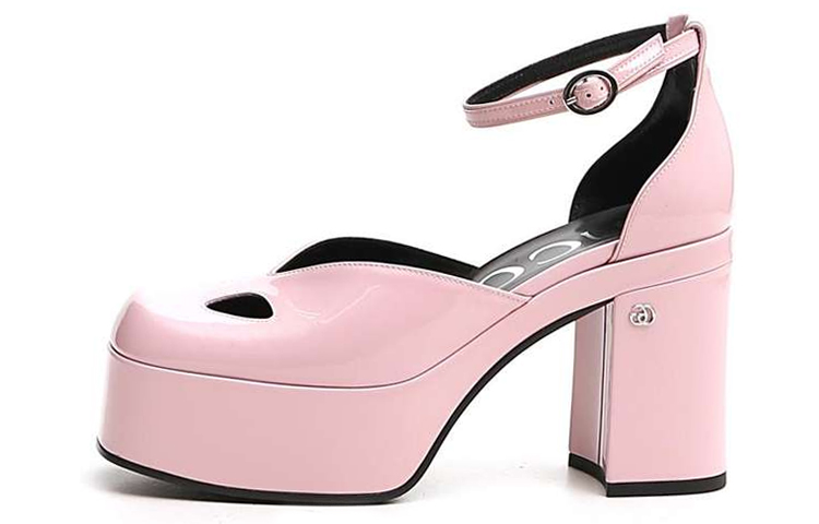 (Women) Gucci Pumps 'Pink Buckle Block Heel' 637143-BNC00-5918
