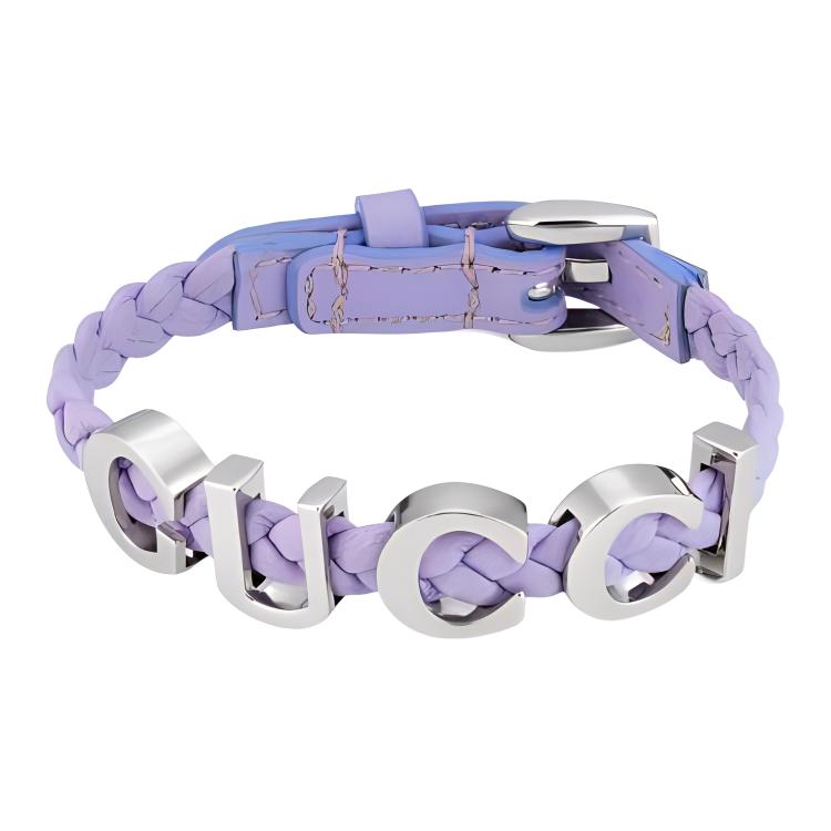 (Women) GUCCI Purple Leather Bracelet with Letter Decor for Women. 684631IAAA28164