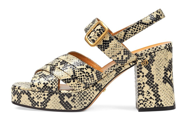 (Women) Gucci Python Print Platform Sandal 'Neutral' 656383-19Y00-9719