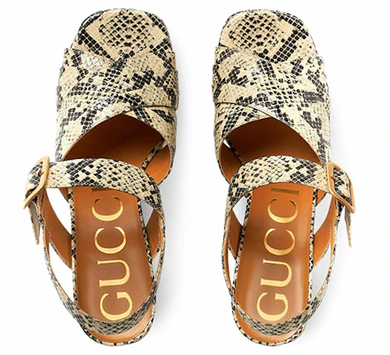 (W) Gucci Sandal Platform Cetak Python 'Neutral' 656383-19Y00-9719 Order (W) Gucci Sandal Platform Cetak Python 'Neutral' 656383-19Y00-9719
