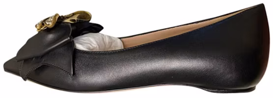 (Women) Gucci Queen Margaret Leather Flat 'Black' 524633-BKO00-1000 (Women) Gucci Queen Margaret Leather Flat 'Black' 524633-BKO00-1000