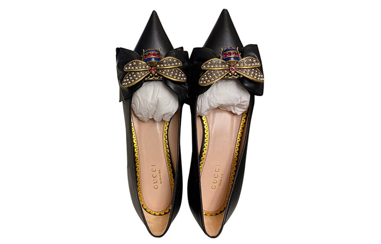 Lookbook (W) 구찌 퀸 마가렛 레더 플랫 (블랙) 524633-BKO00-1000