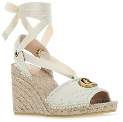 (Women) Gucci Quilted Espadrille Wedge 'White' Order (Women) Gucci Quilted Espadrille Wedge 'White'