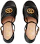 Lookbook (W) Sandales Mode Noires Gucci Matelassées Imperméables à Plateforme 658677-BKO60-1000