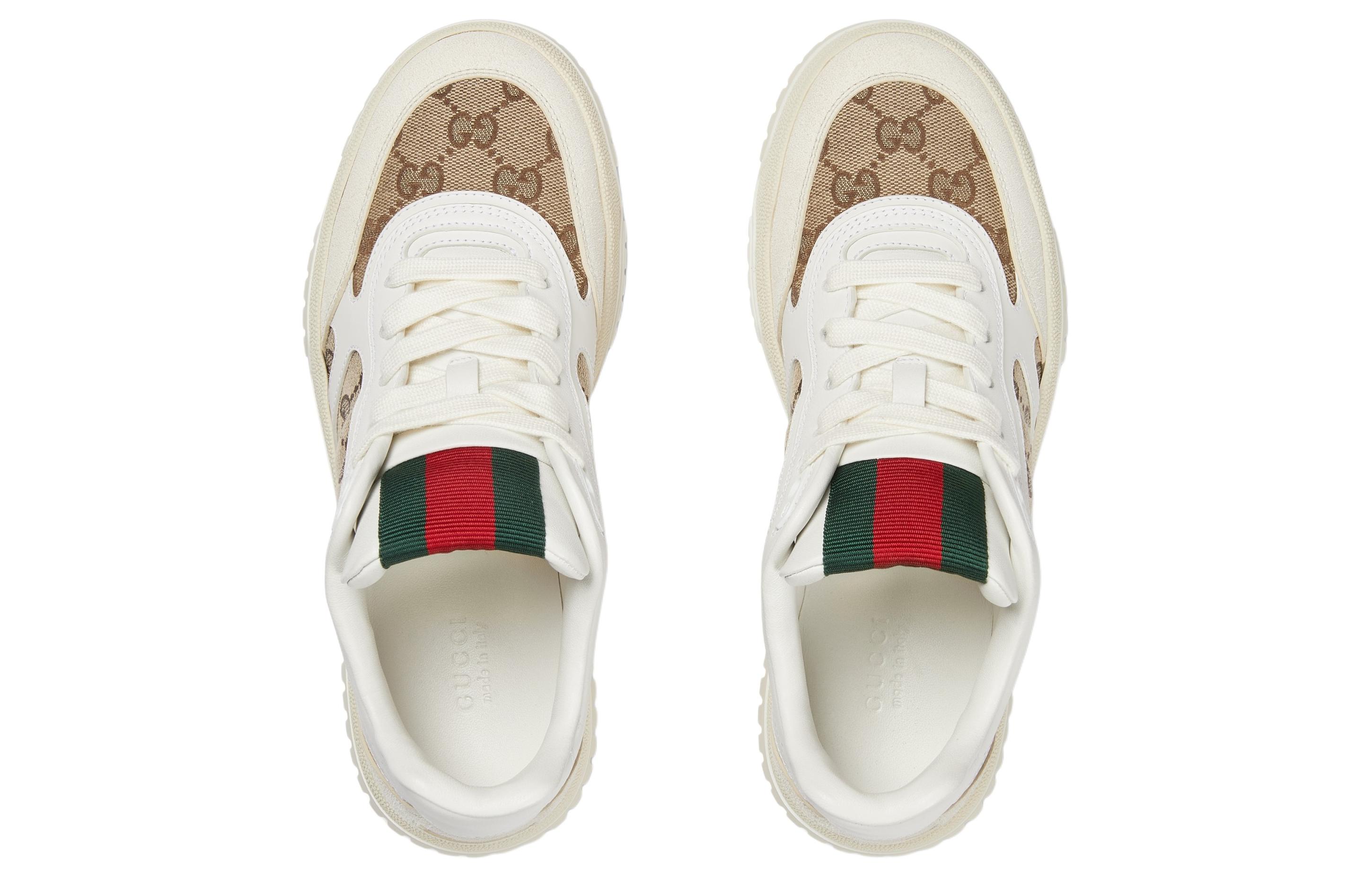 Shop (W) Sneaker Gucci Re-Web 'GG Canvas - Putih Beige' 785452-AADHW-9573