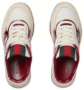 GUCCI古馳 2024春夏系列 Re-Web系列 皮革 經典條紋 低幫 板鞋 3.5cm 女款 白紅色 Lookbook GUCCI古馳 2024春夏系列 Re-Web系列 皮革 經典條紋 低幫 板鞋 3.5cm 女款 白紅色