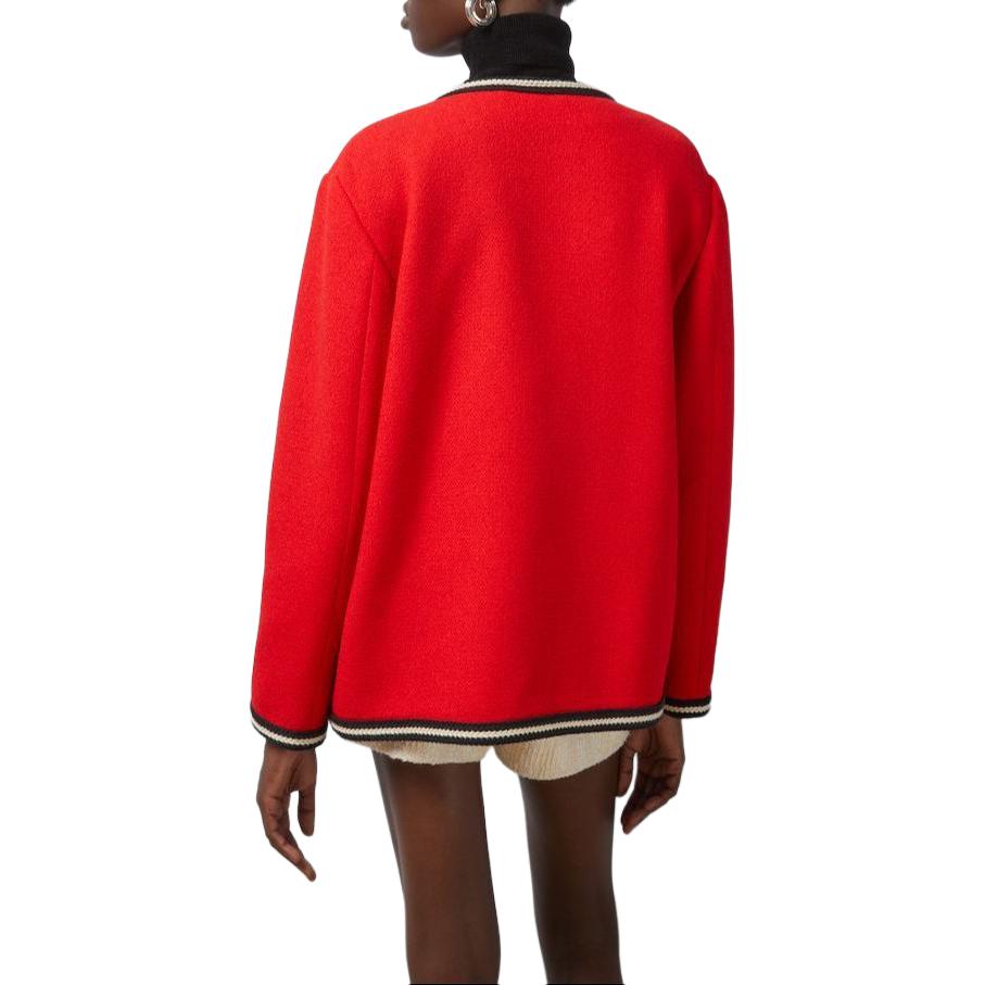 (Women) Gucci Red Badge Striped Embroidered Loose Long-Sleeve Jacket 776310-ZAPW3-6535 圖 5