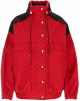 (Women) Gucci Red Checkered Drawstring Windbreaker Jacket 771530-ZAPIL-6429 (Women) Gucci Red Checkered Drawstring Windbreaker Jacket 771530-ZAPIL-6429