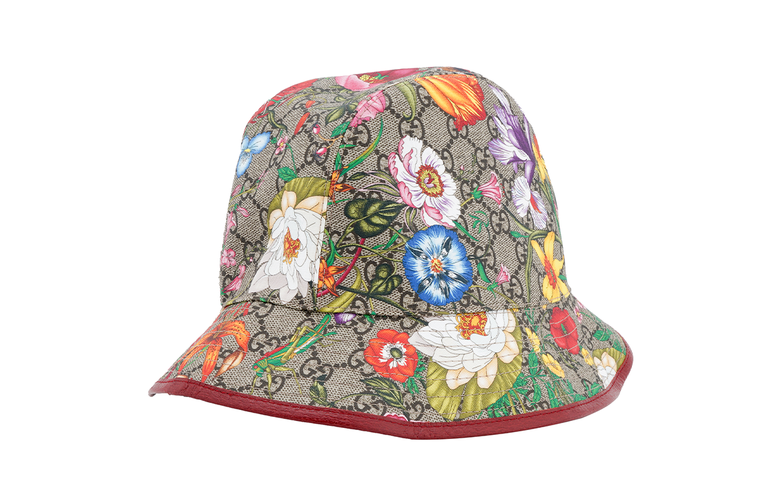 Lookbook (Women) GUCCI Red Floral Print Bucket Hat 603988-4HI89-8474