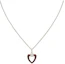 Order (W) GUCCI Kalung Perak 925 Wanita Liontin Hati Terbuka Merah - Perak. 814961-JAAIF-8166