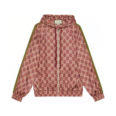 (Women) Gucci Red Silk Jacket with GG Monogram Print 631880-XJCL5-5281