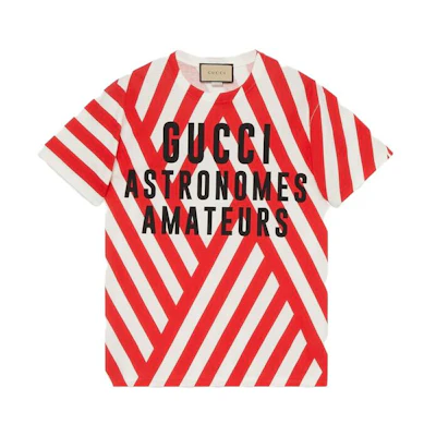 (Women) Gucci Red Stripe Short Sleeve Logo Tee SS23 726741-XJE63-9095