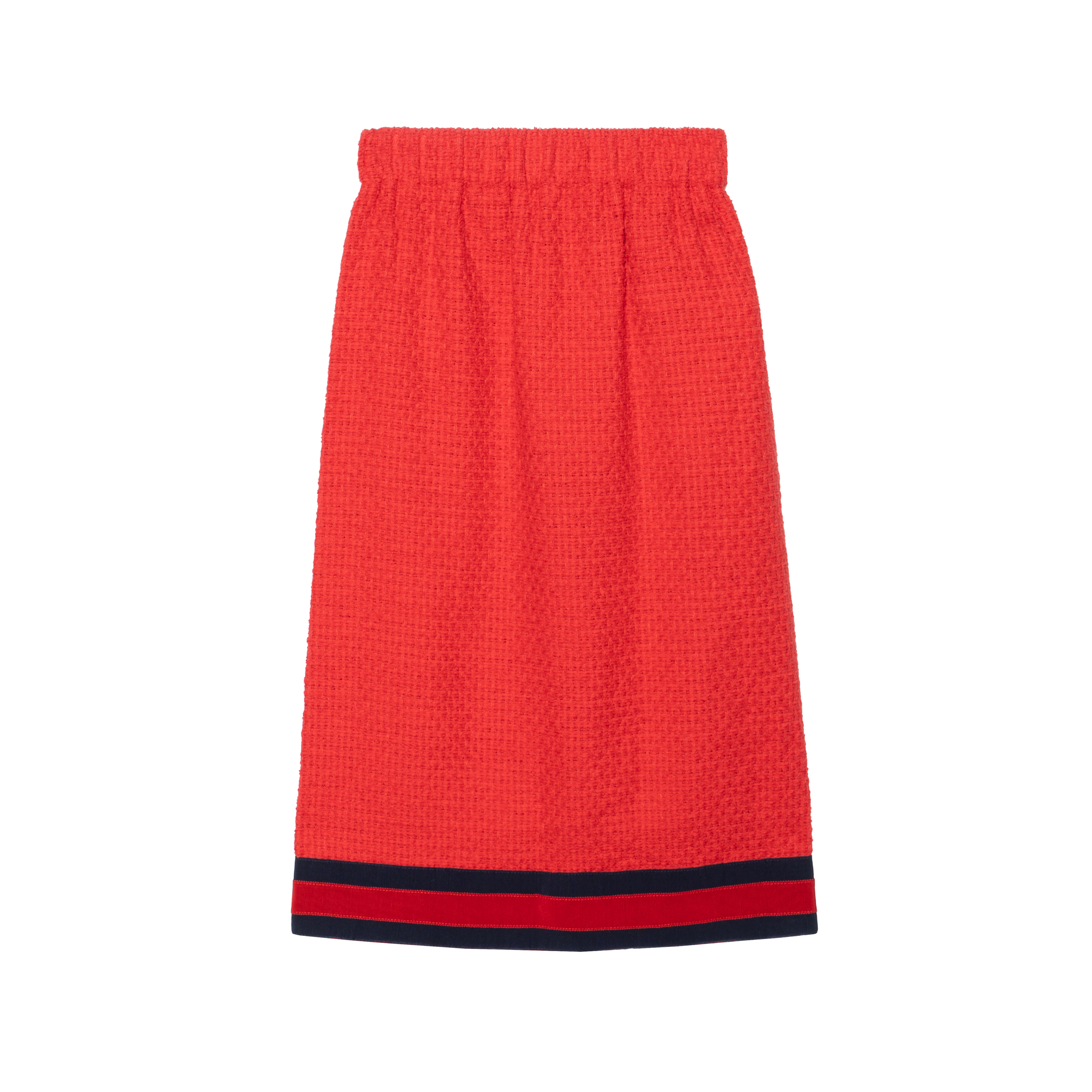 (Women) Gucci Red Striped Midi Skirt 545450-ZIM18-6525