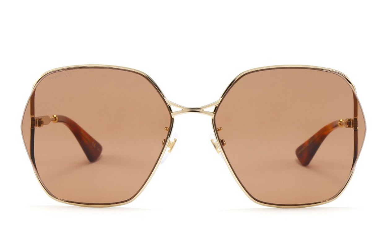 (Women) GUCCI Retro Trend Sunglasses with Double G Logo in Dark Brown Frame GG0818SA-002 63 圖 3