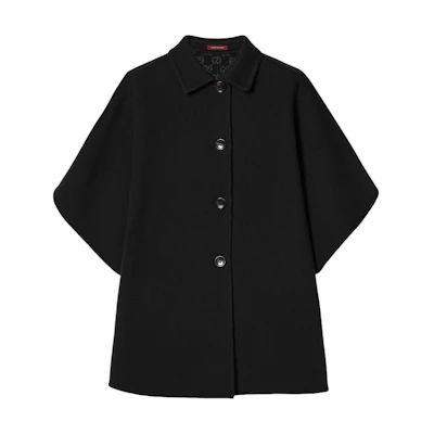 (Women) Gucci Reversible Black Coat with Logo - 5-point Sleeves. 789960-ZAQW0-1189