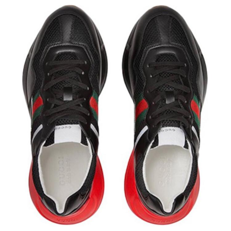 Shop (W) 구찌 라이톤 블랙 레드 그린 리플렉티브 (Gucci Rhyton 블랙/레드/그린 반사) 645771-2H040-1093