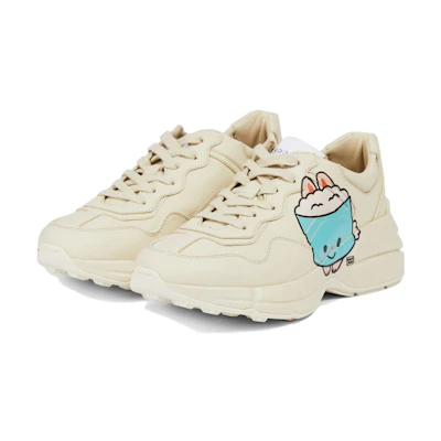 (W) Gucci Kawaii Rhyton Leather Sneakers 'Cream White'