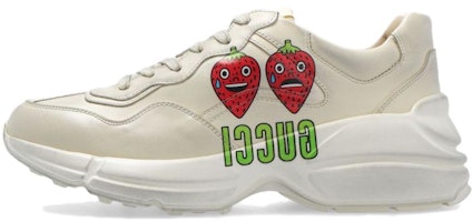 (Women) Gucci Rhyton Sneaker With Strawberry Print 'Ivory White' 703814-DRW00-9522 (Women) Gucci Rhyton Sneaker With Strawberry Print 'Ivory White' 703814-DRW00-9522