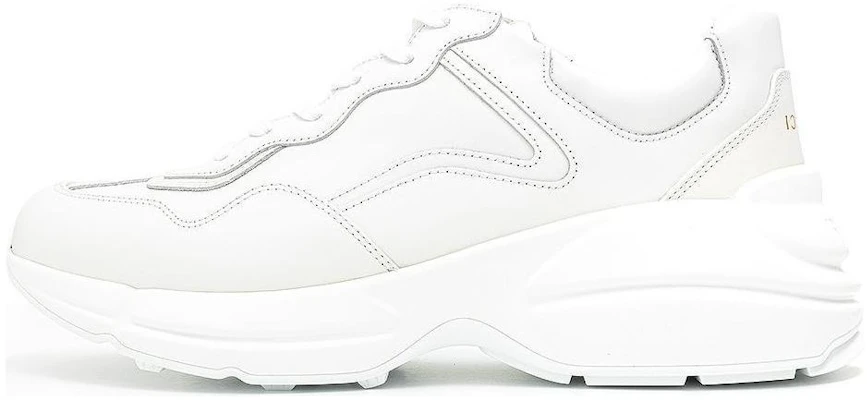 GUCCI古馳 Rhyton 皮革 時尚系帶 運動休閒鞋 白色 Buy GUCCI古馳 Rhyton 皮革 時尚系帶 運動休閒鞋 白色