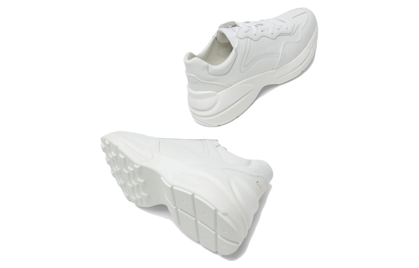 Details for GUCCI古馳 Rhyton 皮革 低筒 休閒運動鞋 女款 白色