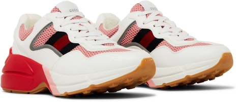 GUCCI 古馳 Rhyton 透氣輕便 復古運動老爹鞋 女款 白紅粉 Cheap GUCCI 古馳 Rhyton 透氣輕便 復古運動老爹鞋 女款 白紅粉