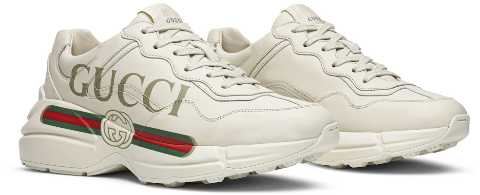 (W) Gucci Rhyton 皮革運動鞋 'Logo' _528892-DRW00-9522 1