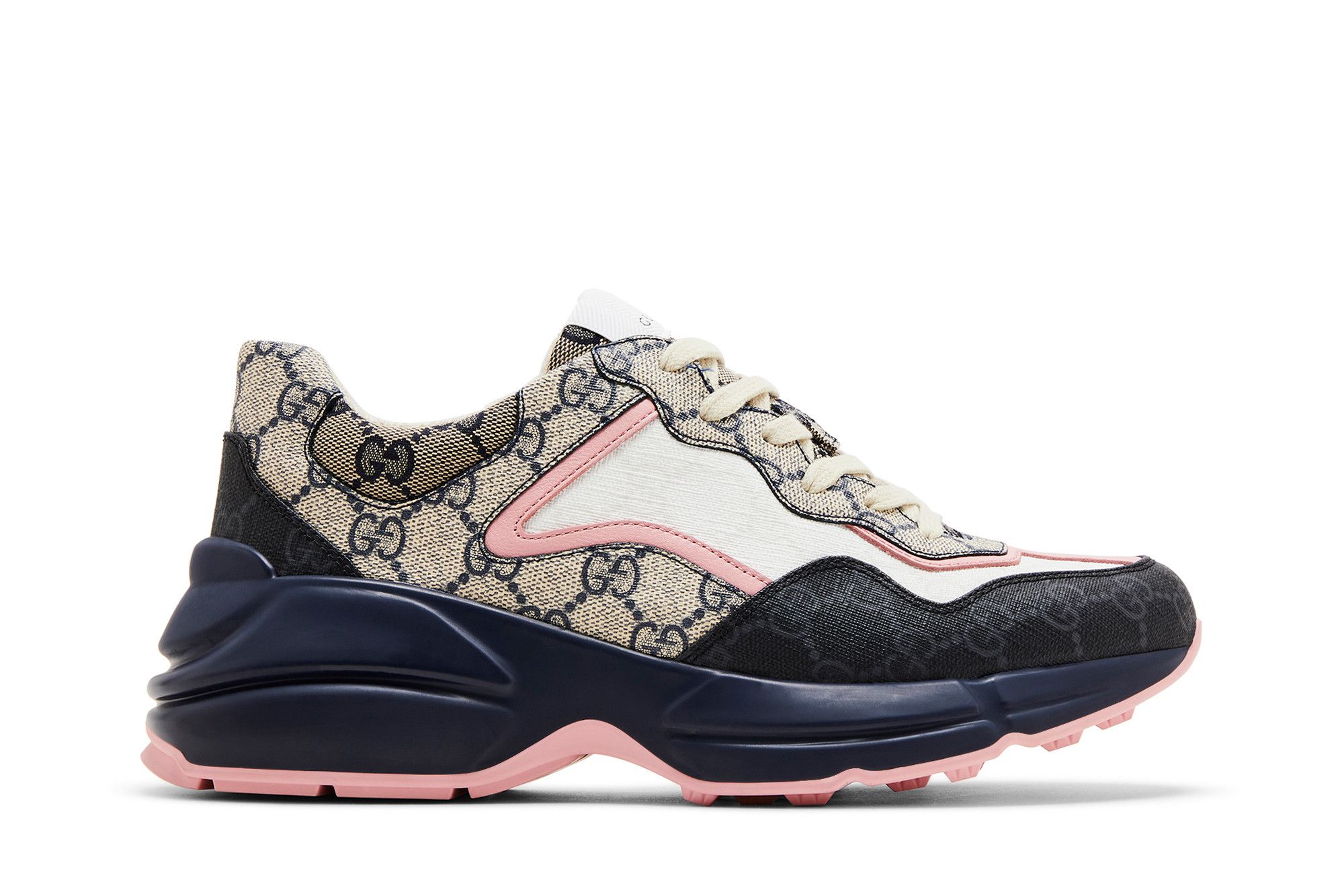 (Women) Gucci Rhyton Sneaker 'Beige Blue Monogram'  692902-UIQ30-1061