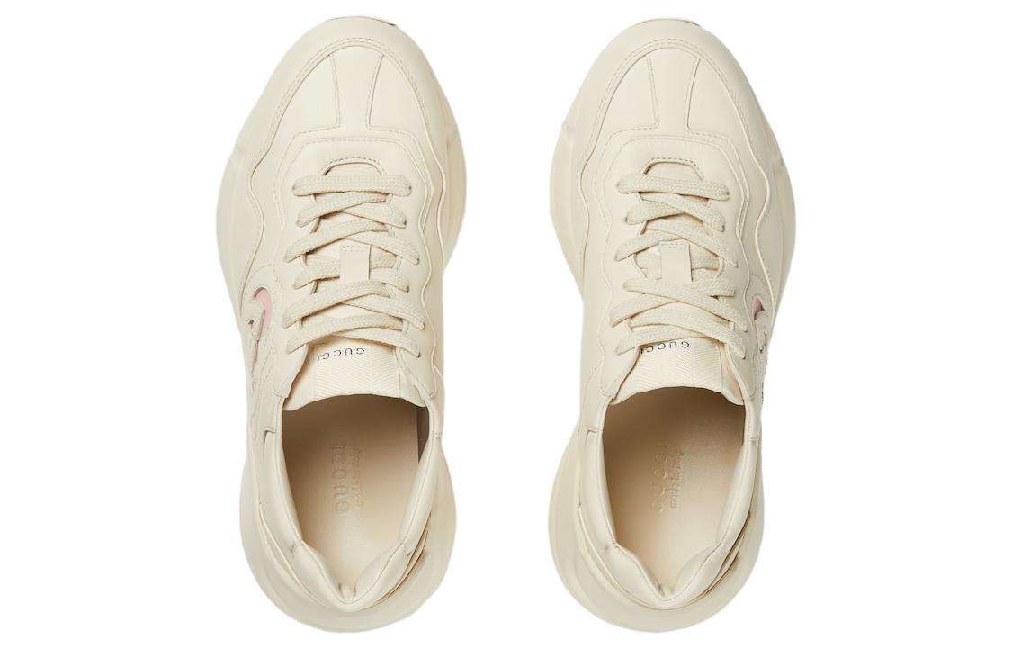 Lookbook (W) Gucci Rhyton Sneaker 'Ivory Wild Rose' Wanita Pria Original. 757887-UPG70-9564