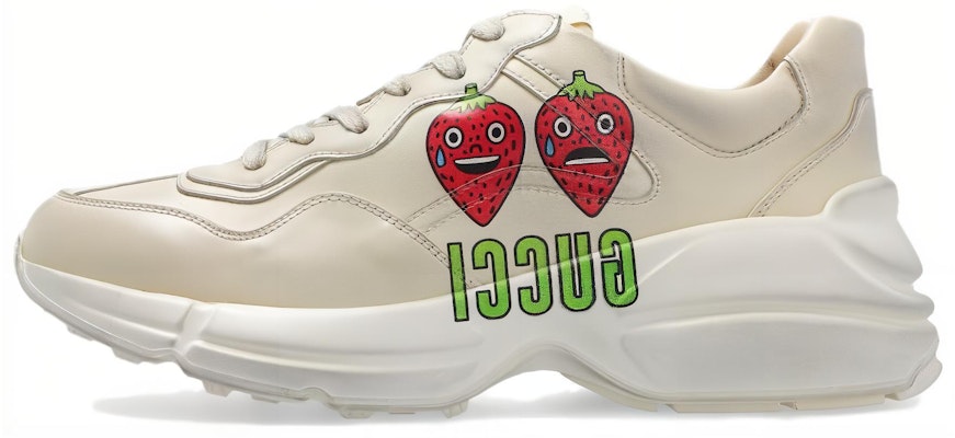 (W) グッチ ライトン スニーカー いちごプリント (アイボリーホワイト) 703814-DRW00-9522 Buy (W) グッチ ライトン スニーカー いちごプリント (アイボリーホワイト) 703814-DRW00-9522