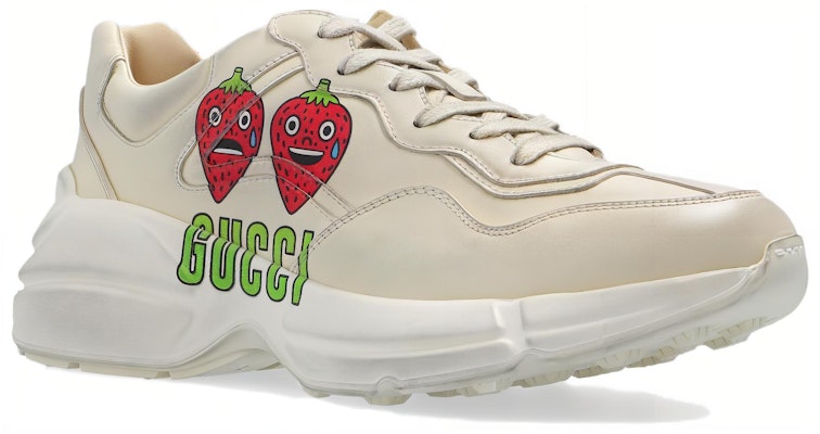 (W) グッチ ライトン スニーカー いちごプリント (アイボリーホワイト) 703814-DRW00-9522 Lookbook (W) グッチ ライトン スニーカー いちごプリント (アイボリーホワイト) 703814-DRW00-9522