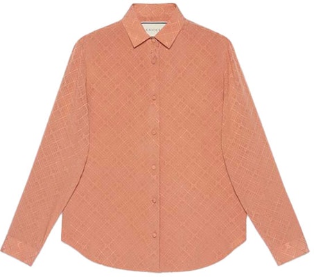 (W) Gucci Camisa Seda Rosa GG Manga Larga con Protección Solar 622196-ZADWP-5245 Buy (W) Gucci Camisa Seda Rosa GG Manga Larga con Protección Solar 622196-ZADWP-5245