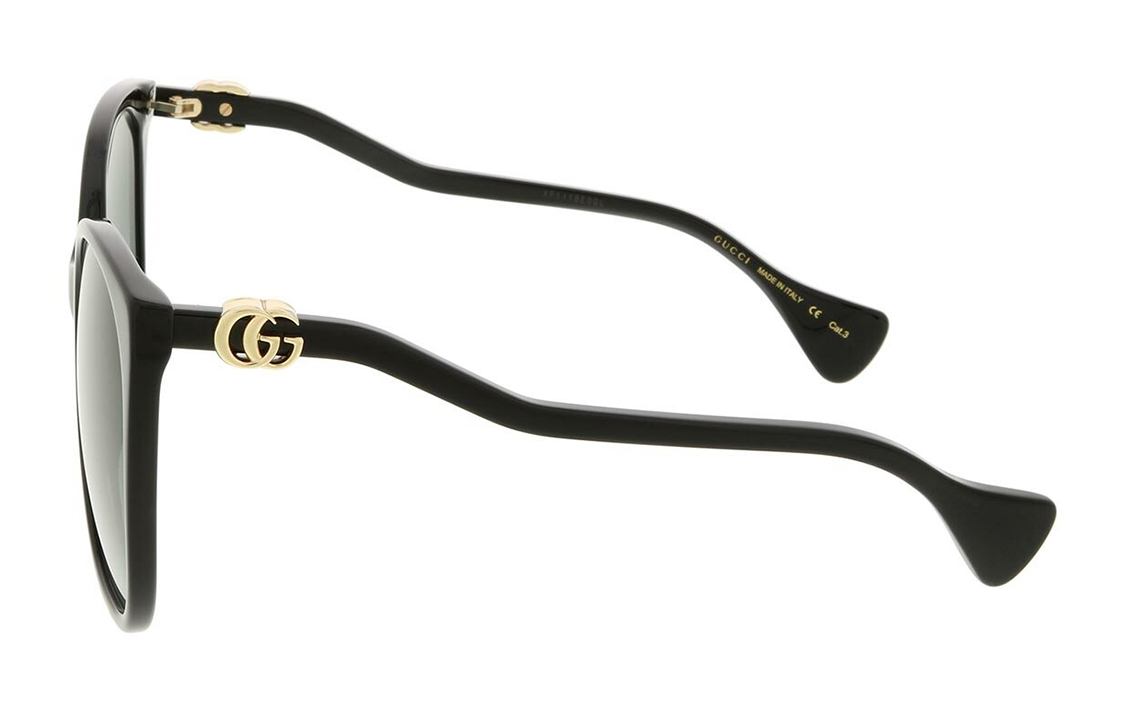 Shop (Women) GUCCI Round Frame Fashion Sunglasses - Black GG1010S-001
