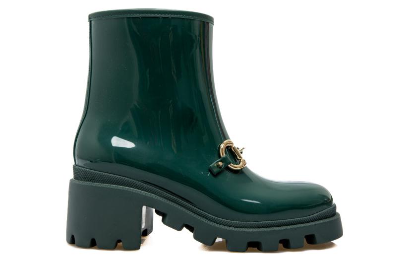 (W) Gucci Rubber Ankle Boot With Horsebit 'Dark Green' 圖 2