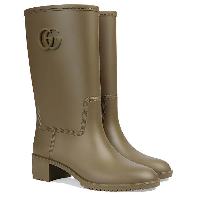 Lookbook (Women) Gucci Rubber Double G Boot 'Taupe' 762700-J8710-3154
