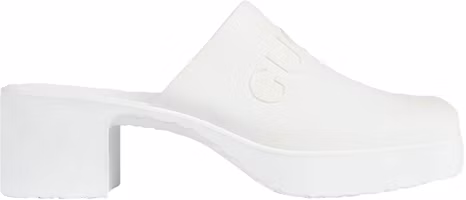 Order GUCCI古馳 橡膠 包頭高跟 時尚涼拖 5.8cm 女款 白色