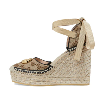 (W) Gucci Rubber GG Slide 'Beige'