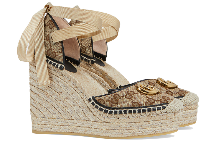 Order (W) Sandal Karet Gucci GG 'Beige' 621240-HVK60-9764