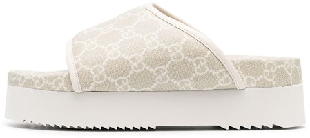 (Women) Gucci Rubber GG Slide 'Beige' 701004-UUL10-9695 (Women) Gucci Rubber GG Slide 'Beige' 701004-UUL10-9695