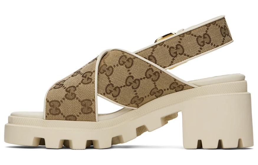 Buy (W) Gucci Sandal Karet GG 'Beige' 749795-H6320-9745