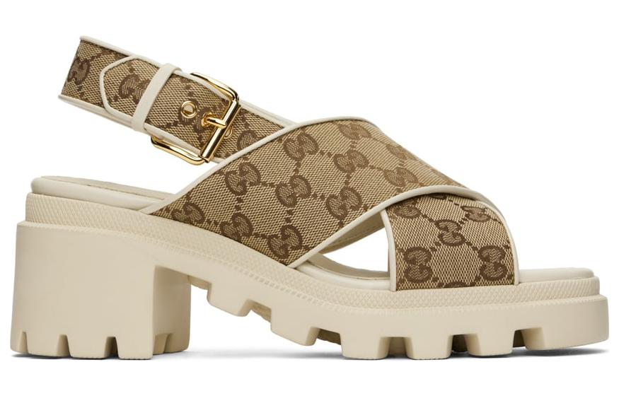 Order (W) Gucci Sandal Karet GG 'Beige' 749795-H6320-9745