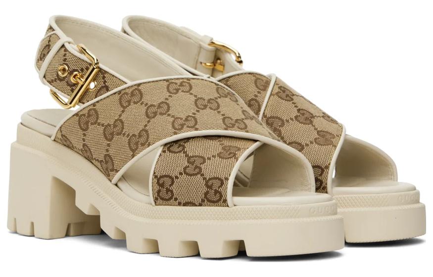 Lookbook (W) Gucci Sandal Karet GG 'Beige' 749795-H6320-9745