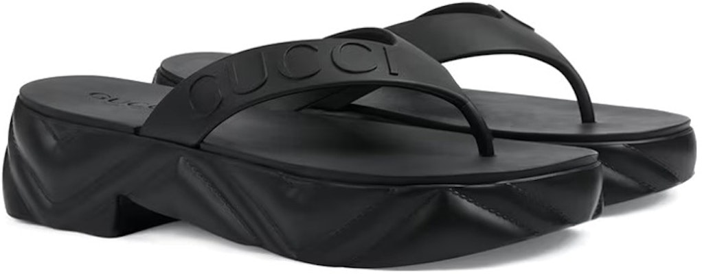 (W) Sandalia Plataforma Tipo Thong Gucci Negra 746334-JFM00-1000 Order (W) Sandalia Plataforma Tipo Thong Gucci Negra 746334-JFM00-1000