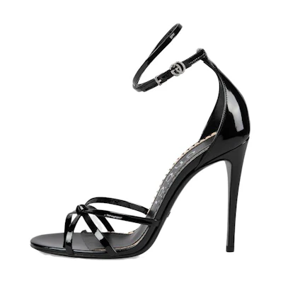 (W) Gucci Rubber GG Slide 'Black'