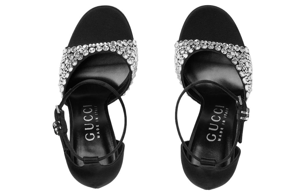 Purchase (W) Gucci Sandal Karet GG 'Hitam' 749832-KND90-1000