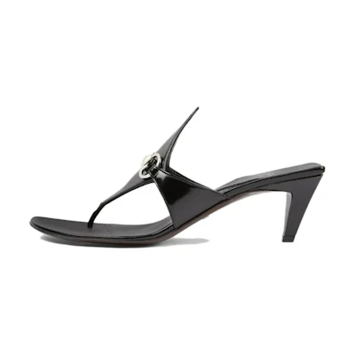 (W) Gucci Rubber GG Slide 'Black'