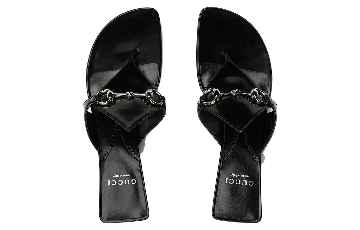 Lookbook (W) 구찌 러버 GG 슬라이드 (블랙) 764197-CQX10-1000